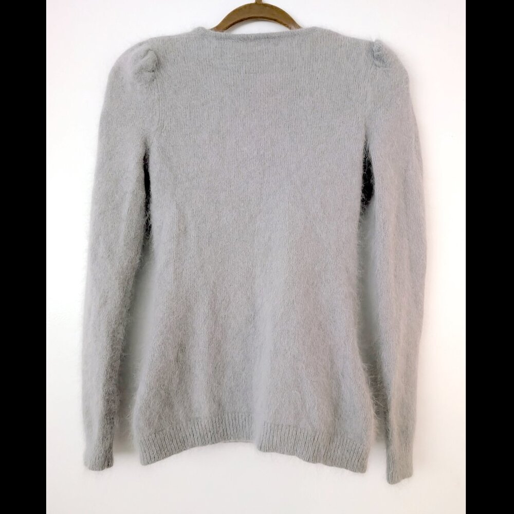 Soft & Cozy Angora Blend Suplice Sweater, Size Small, Light Gray - Picture 2 of 4